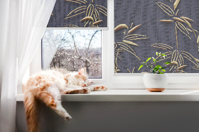 Fensterrollo ohne bohren Der See hinter den Blumen