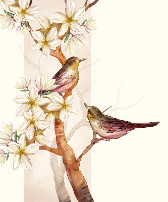 Rollo Vögel auf einem Baum mit Blumen