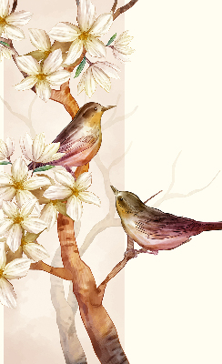 Rollo Vögel auf einem Baum mit Blumen
