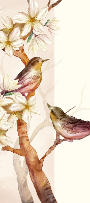 Rollo Vögel auf einem Baum mit Blumen