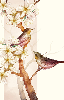 Rollo Vögel auf einem Baum mit Blumen