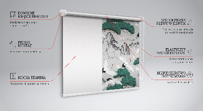 Rollo für fenster Kraniche fliegen weg