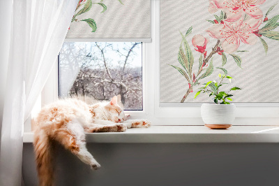 Fenster rollo innen Pinke Blume