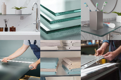 Badablage aus Glas Halbtransparent