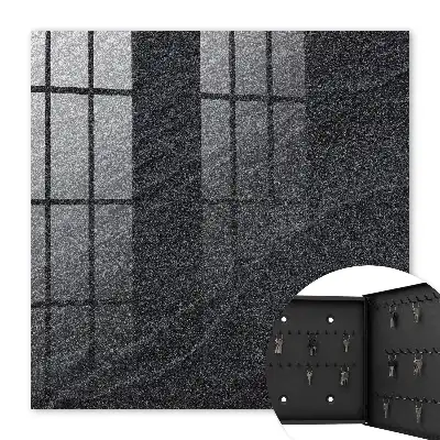 Wandtapete mit Steinstruktur in Schwarz und Grau