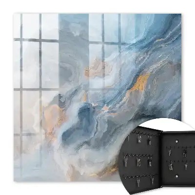 Verträumte Abstraktion in Blau und Grau
