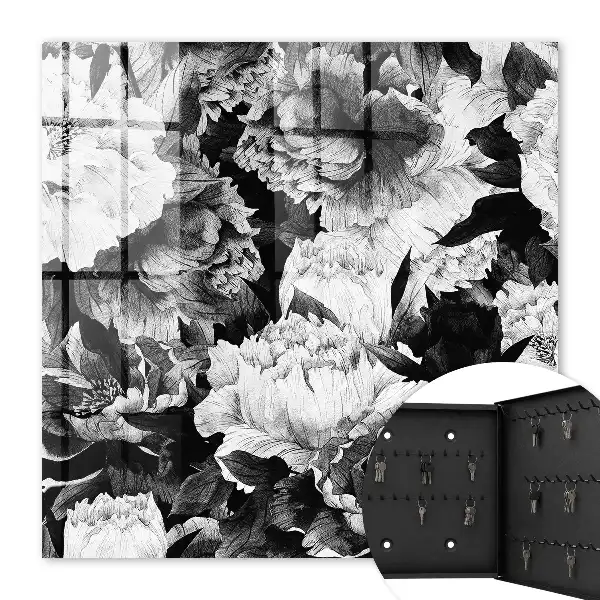 Schwarz-weiße Blumen voller Harmonie
