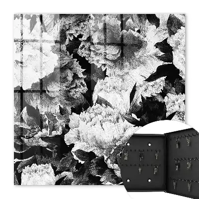 Schwarz-weiße Blumen voller Harmonie