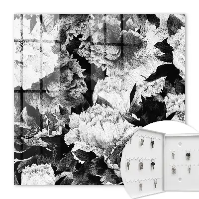 Schwarz-weiße Blumen voller Harmonie