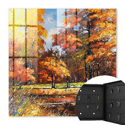 Herbstlandschaft spiegelt sich im Wasser