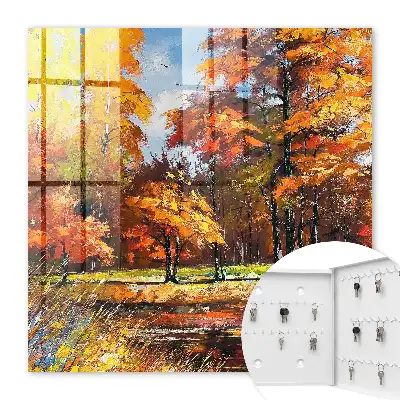 Herbstlandschaft spiegelt sich im Wasser