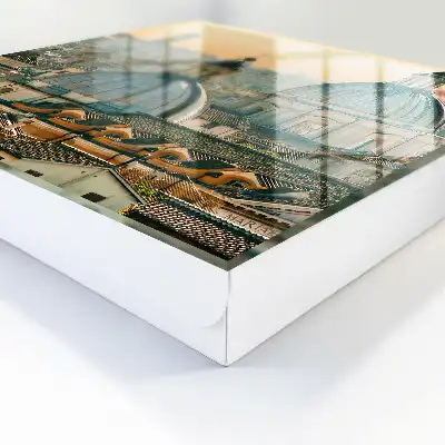 Das Stadtpanorama in warmen Farben