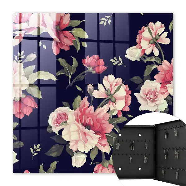 Romantische Blumen vor dunklem Hintergrund