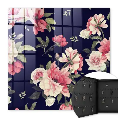 Romantische Blumen vor dunklem Hintergrund