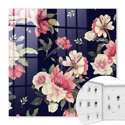 Romantische Blumen vor dunklem Hintergrund