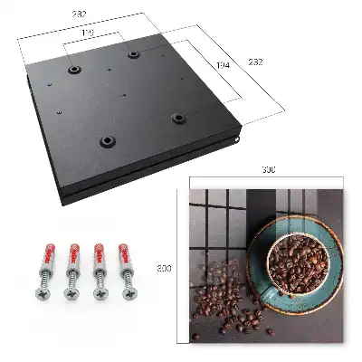 Kaffeebohnen türkisfarbener Teller