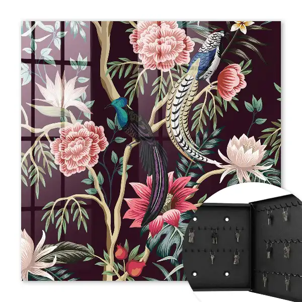 Anmutige Blumen und Vögel