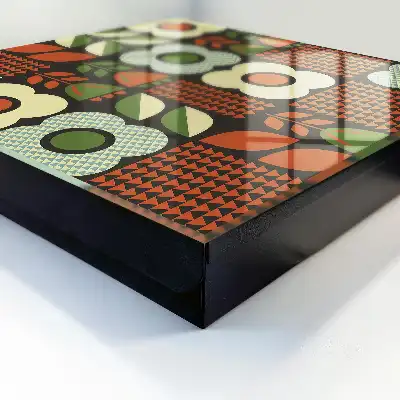 Fröhliche geometrische Blumenmuster
