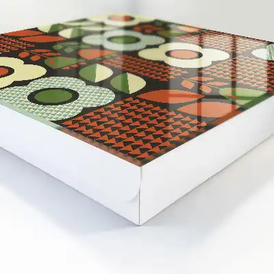 Fröhliche geometrische Blumenmuster