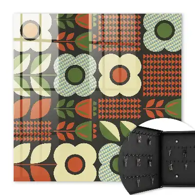 Fröhliche geometrische Blumenmuster