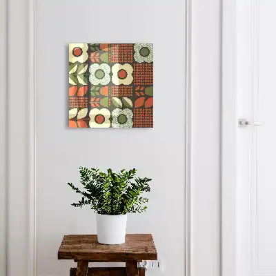Fröhliche geometrische Blumenmuster