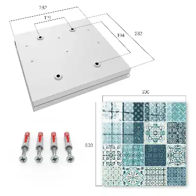 Retro-Mosaik mit geometrischen Mustern