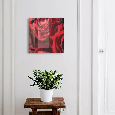 Rote Rosen beleben den Innenraum