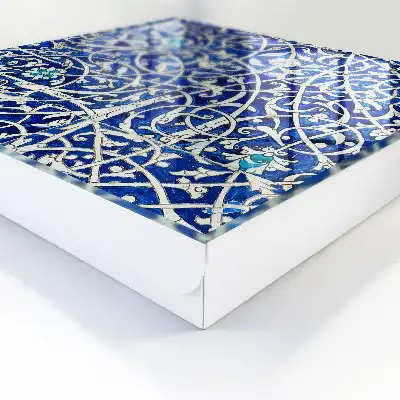 Blaues Arabeskenmuster
