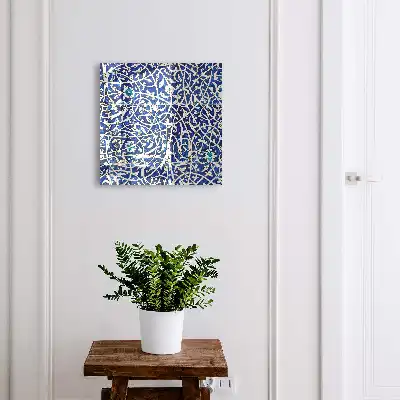 Blaues Arabeskenmuster
