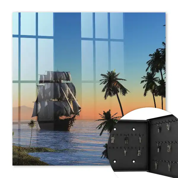 Meer, Segelschiff, Sonne, Palme