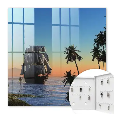 Meer, Segelschiff, Sonne, Palme