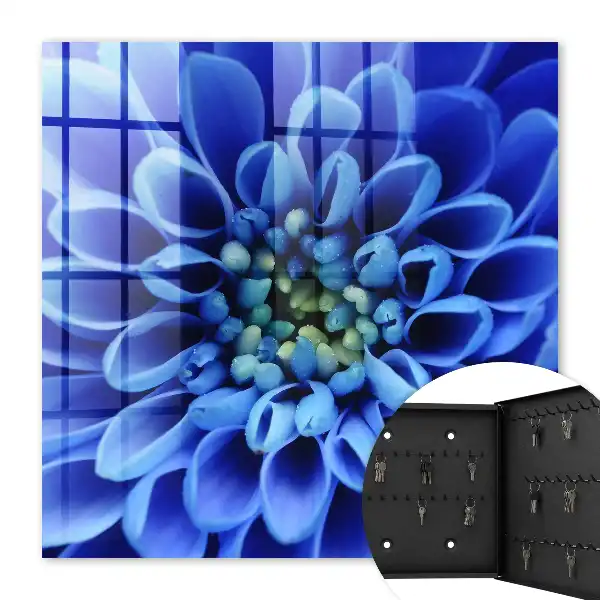 Eine blaue Blume spiralförmig