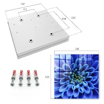 Eine blaue Blume spiralförmig