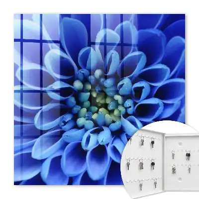 Eine blaue Blume spiralförmig