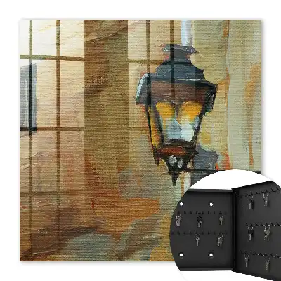 Retro-Lampe mit warmem Hintergrund