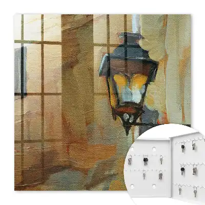 Retro-Lampe mit warmem Hintergrund