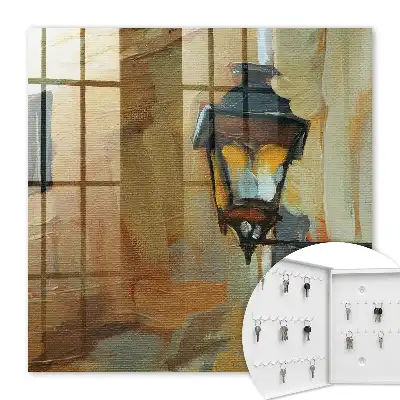 Retro-Lampe mit warmem Hintergrund