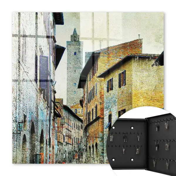 Mediterrane Straße aus Ziegeln und Stein