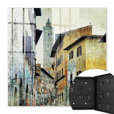 Mediterrane Straße aus Ziegeln und Stein