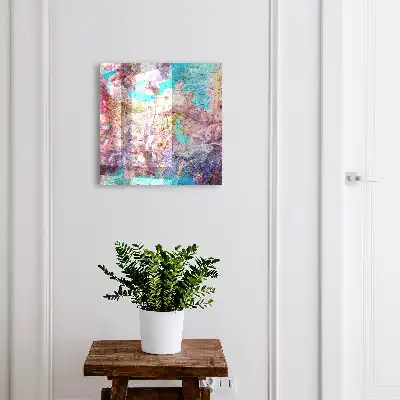 Bunte Blumen vor blauem Hintergrund