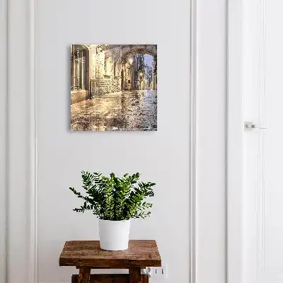 Eine nächtliche Straße voller Licht