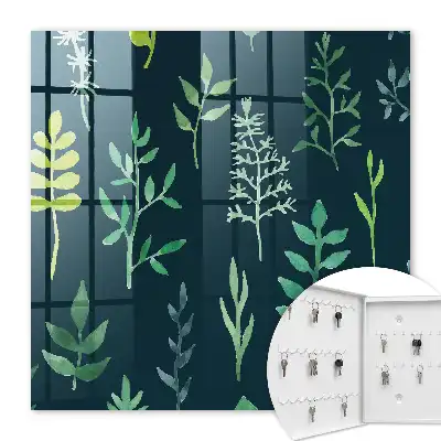 Aquarellblätter auf dunklem Hintergrund