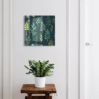 Aquarellblätter auf dunklem Hintergrund