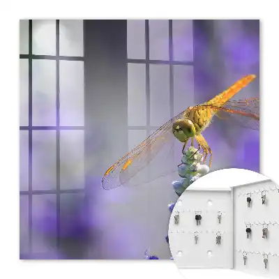 Libelle auf einer lila Blüte