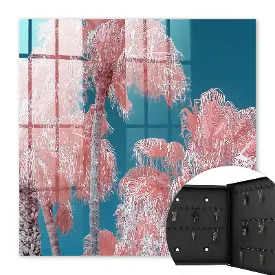 Tropische Komposition mit blauem Hintergrund
