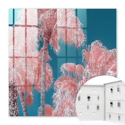 Tropische Komposition mit blauem Hintergrund
