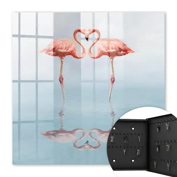 Flamingos lieben am Wasser
