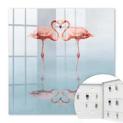 Flamingos lieben am Wasser