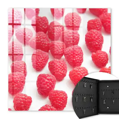 Rosa Himbeeren vor hellem Hintergrund