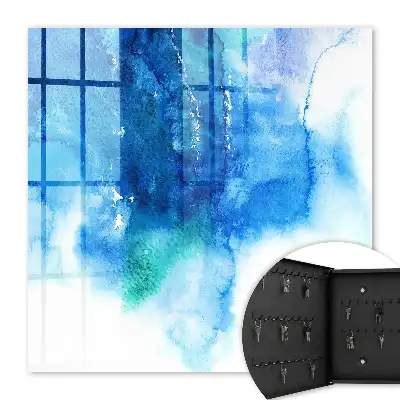 Blaue Wellen mit grünen Akzenten